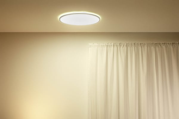 WiZ SuperSlim -hængelampe, 55 cm, rund, hvid, justerbar hvid, Wi-Fi