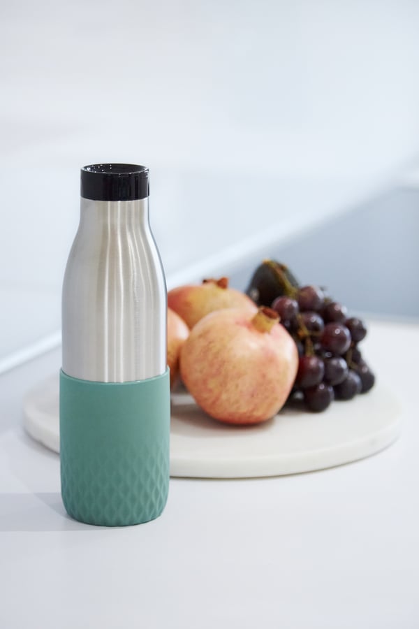 Tefal Bludrop Sleeve -dryckesflaska, 0,7 L, grön/stål