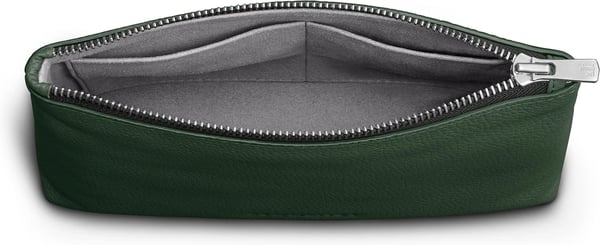 Woolnut Leather Pouch-tillbehörsväska, grön