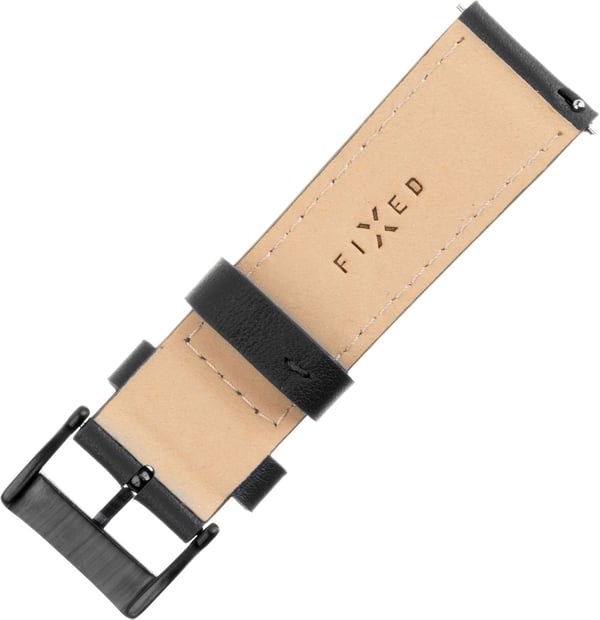 Fixed smartklocka läderarmband, 22 mm, svart