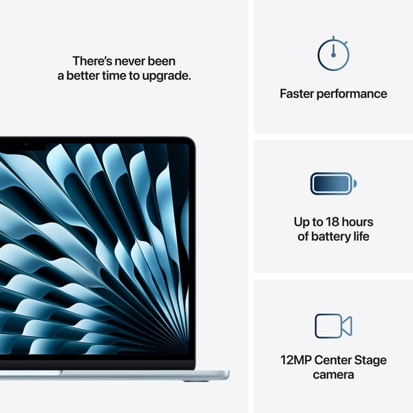 Apple MacBook Air 13" M4 16 GB, 256 GB 2025 - bärbar dator, himmelsblå (MC6T4)