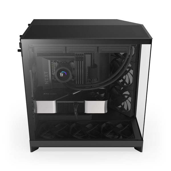 NZXT H9 Flow (2025) ATX-chassi, svart