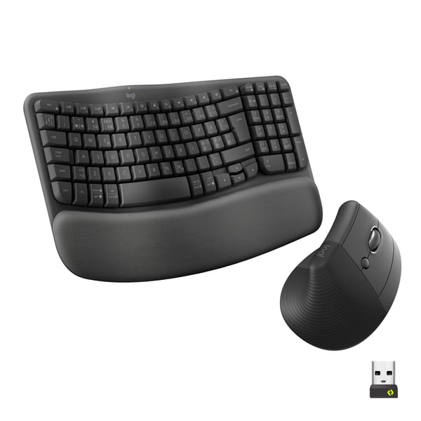 Logitech Wave & Lift Combo trådlöst tangentbord och mus