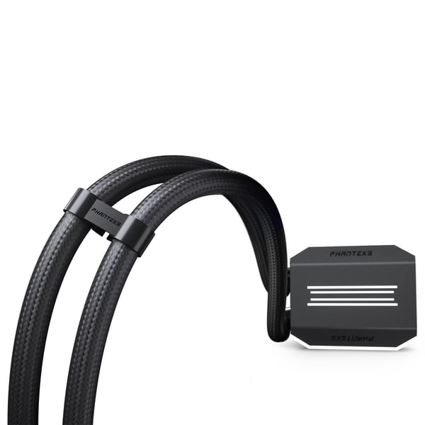 Phanteks Glacier One 420D30 DRGB AIO vätskekylare för CPU, X2 Cap, svart
