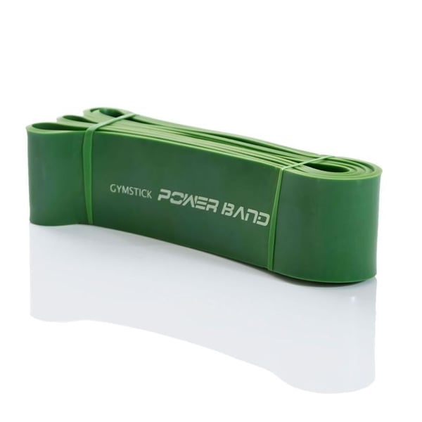 Gymstick Power Band -træningselastik, ekstra stærk/grøn