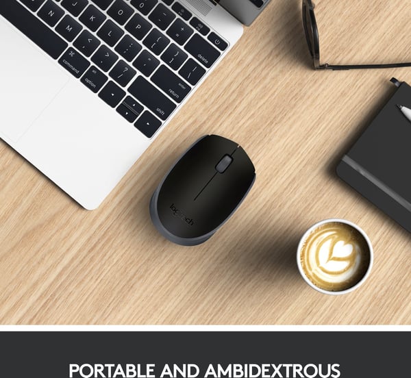 Logitech M170 -trådlös mus, grå