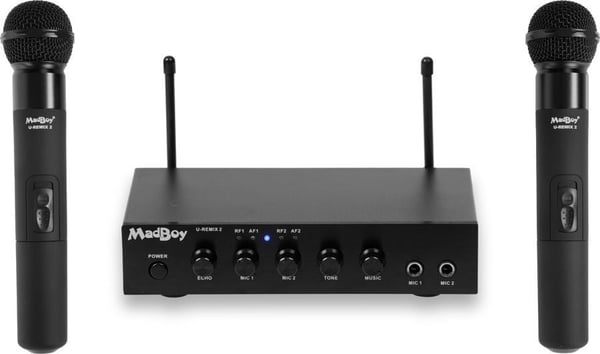 MadBoy U-Remix 2 Bluetooth-trådløse karaokemikrofonpar med mixeren