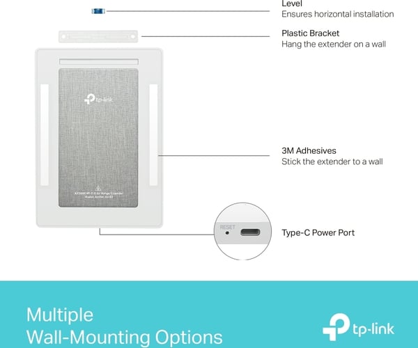TP-LINK Archer Air E5 Dualband väggmonterad WiFi 6-förstärkare