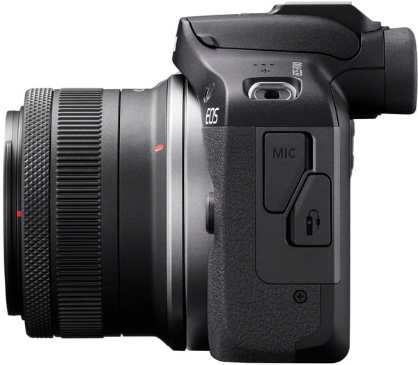 Canon EOS R100 -systemkamera + RF-S 18-45 mm IS STM + RF-S 55-210 mm F5-7.1 IS STM -objektiv