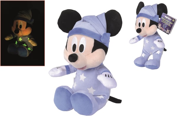 Disney Sov Gott Musse Pigg - mörkläggande mjukdjur, 25 cm