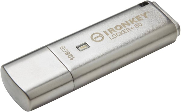 Kingston IronKey Locker+ 50 128 GB USB 3.2 Gen 1 -nøgle med kryptering