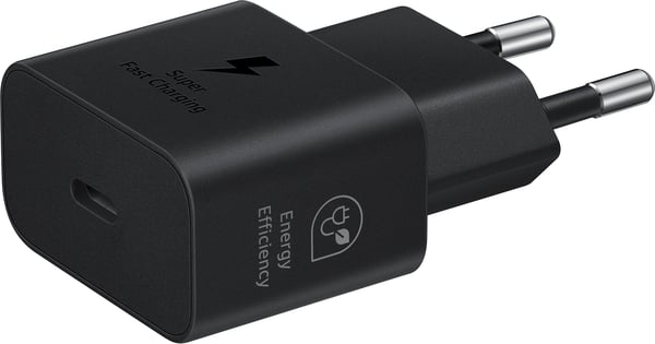 Samsung 25W USB-C GaN-netopoplader, sort