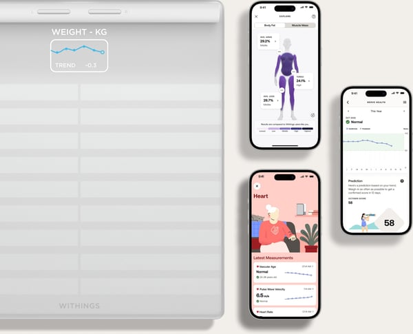 Withings Body Scan-smartvægt, hvid