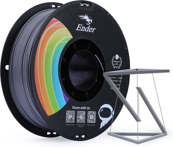 Creality Ender - PLA+ -filament för 3D-skrivare, 1.75 mm, grå