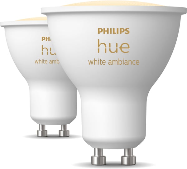 Philips Hue -LED-smartlampe, BT, Hvid ambiance, GU10, 4,2 W, 2-pak