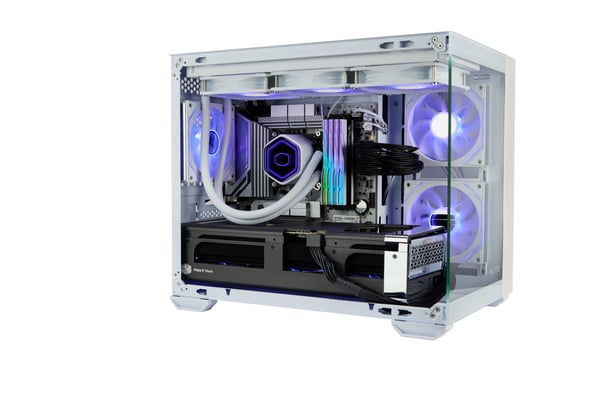 Cooler Master Elite 481 Wood micro-ATX chassi, vit
