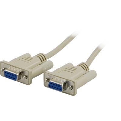 DELTACO nullmodemkabel, db9 hun-db9 hun 5.0m