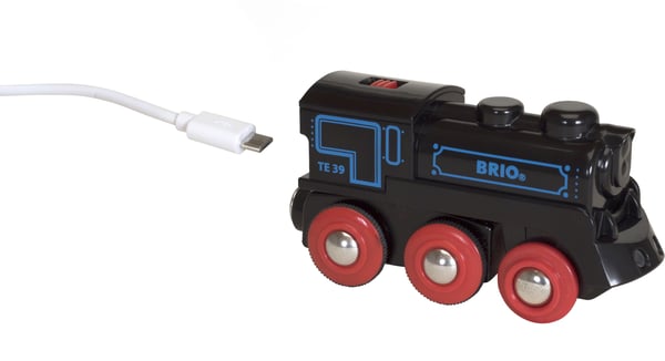 BRIO World 33599 - Genopladelig tog med USB-kabel