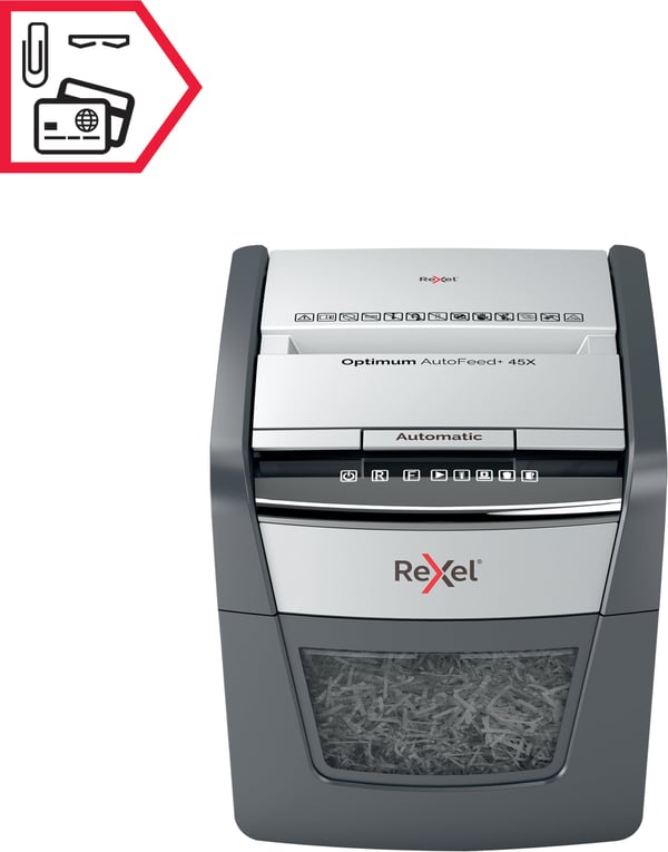 Rexel Optimum 45X automatisk papirstrimler, P4
