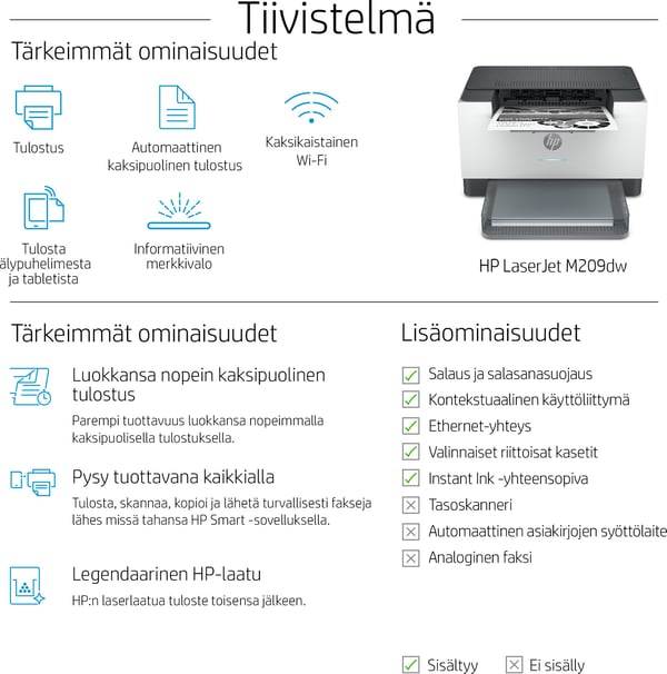 HP LaserJet M209dw -skrivare