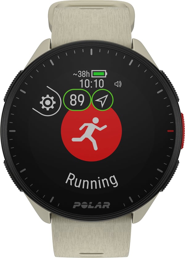 Polar Pacer -GPS-løbeur, White Cloud