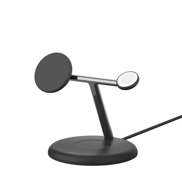 Belkin BoostCharge Pro 3-i-1 Qi2 trådløs ladestation med MagSafe, sort
