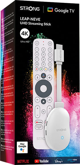 Stærk LEAP-NEVE Wi-Fi 4K Google TV medieafspiller