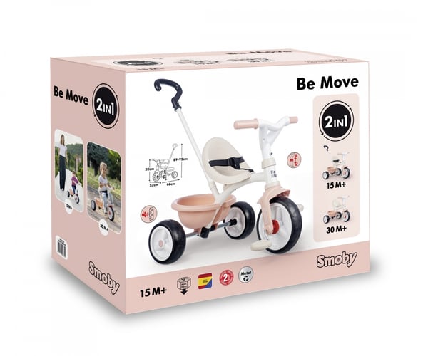 Smoby Be Move trehjuling, rosa