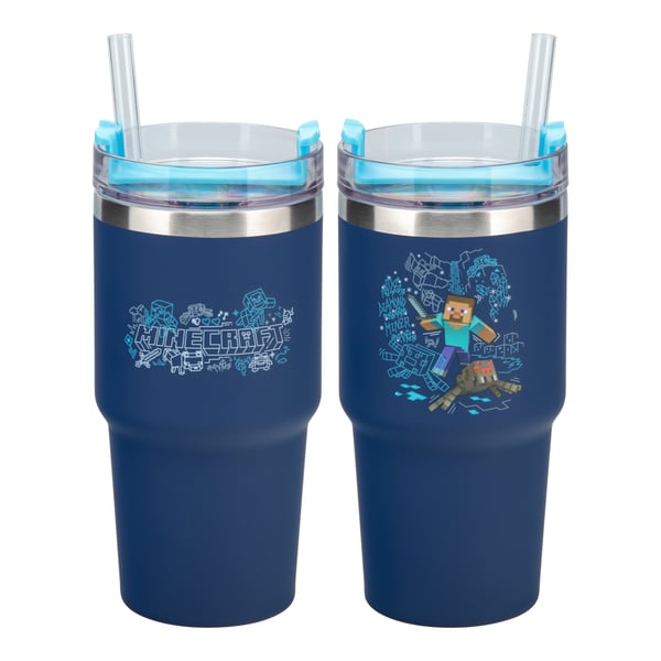 Paladone Minecraft Gamer Cup dricksflaska/termosmugg, 600 ml
