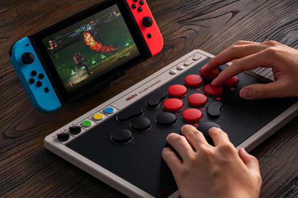 8BitDo Arkadkontroll PC/Switch, grå
