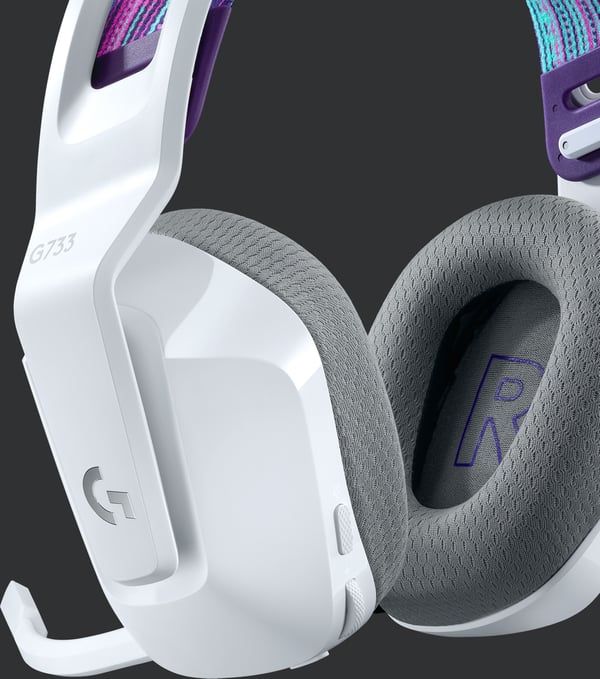 Logitech G733 Lightspeed trådløse gaming headset, hvid