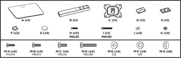 Mozi TS-1 Small 23"-43" TV- svängbart bordsstativ