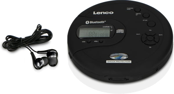 Lenco CD-300 -bærbar CD/MP3-afspiller, sort