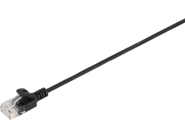 Fuj:tech UltraSlim CAT6A U/UTP -tunn fiberkabel, 2 m, svart