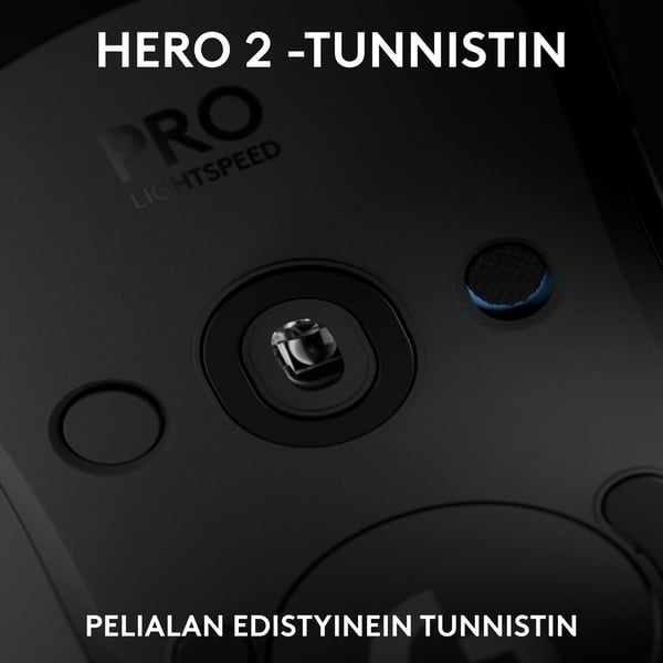 Logitech PRO 2 LIGHTSPEED gaming mus, sort