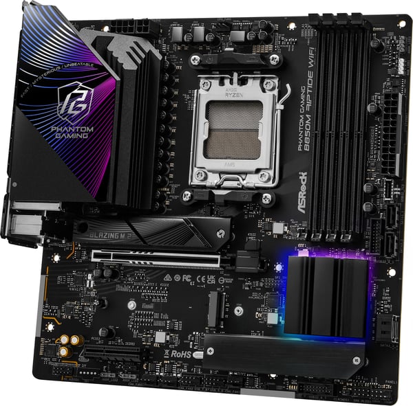 Asrock Phantom Gaming B850M Riptide WiFi AMD AM5 MicroATX-moderkort