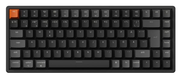 Keychron K2v3 RGB Hot Swap 75% mekaniskt tangentbord, Keychron Super Red-brytare