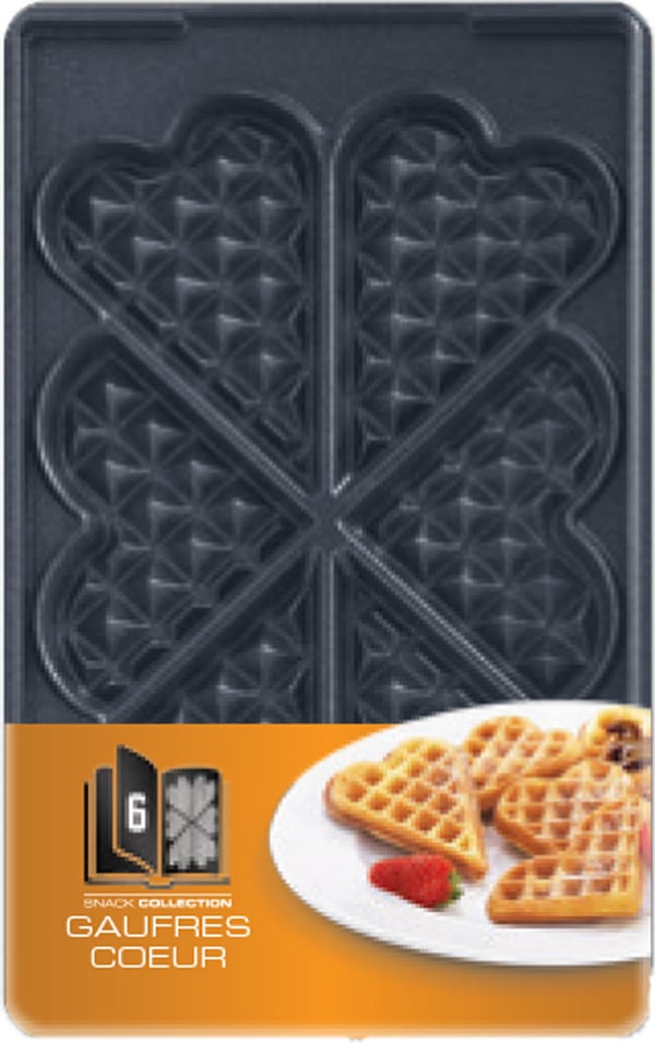 Tefal Snack Collection - pandeplader: 6 Hjertevafler