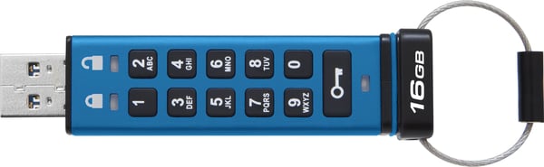 Kingston IronKey Keypad 200 16 Gt 256bit XTSAES USB 3.2 Gen 1 hukommelse