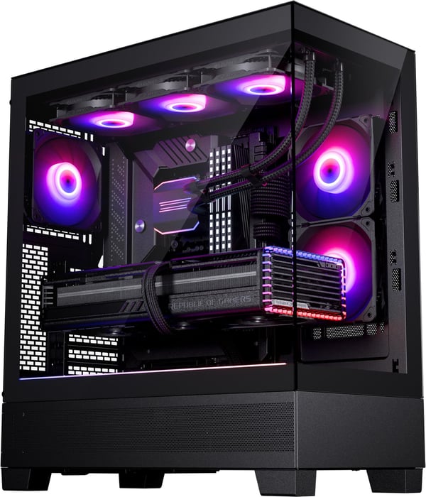 Phanteks XT View Mid Tower -ATX-chassis med vindue, sort