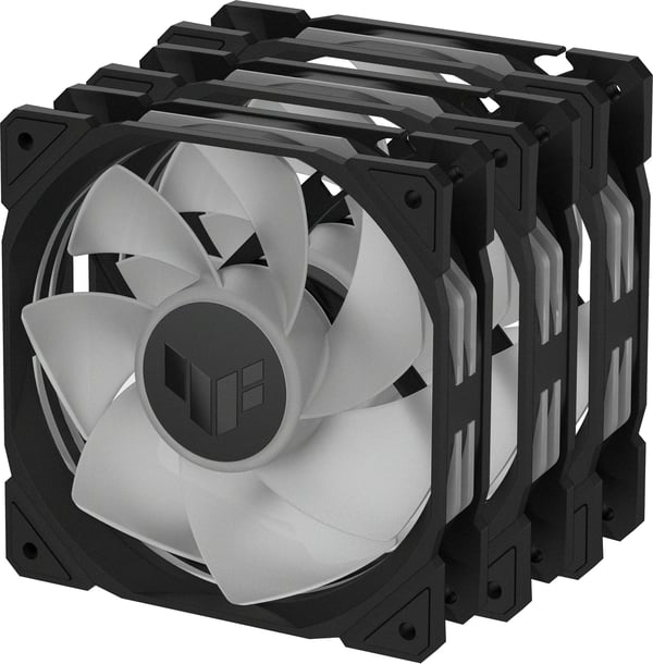 Asus TUF Gaming TR 120 ARGB Reverse PWM -blæser, 120 mm, sort, 3-pak