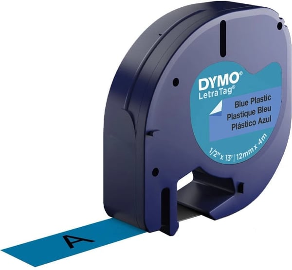 Dymo LetraTAG -plastband 12 mm x 4 m, blå