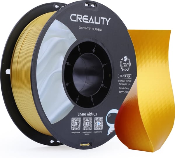 Creality CR-PLA Silk filament til 3D-printere, 1,75 mm, guld