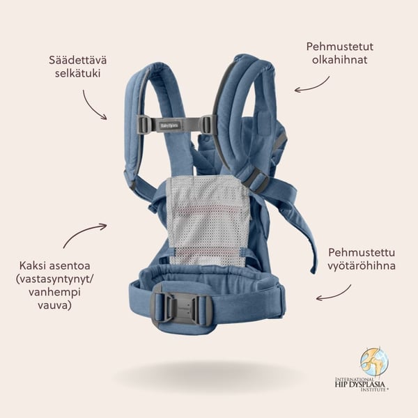 BabyBjörn Harmony Woven Mélange bärsele, blå