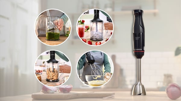 Bosch Serie 4 ErgoMaster MSM4B654 stavmixer, 1000 W, svart/antracit