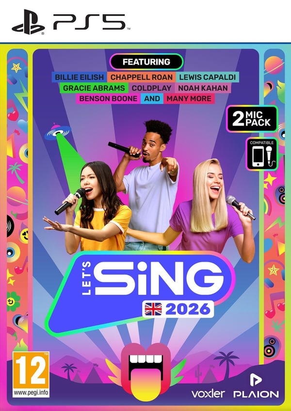 Let's Sing 2026 och 2 mikrofoner (PS5)