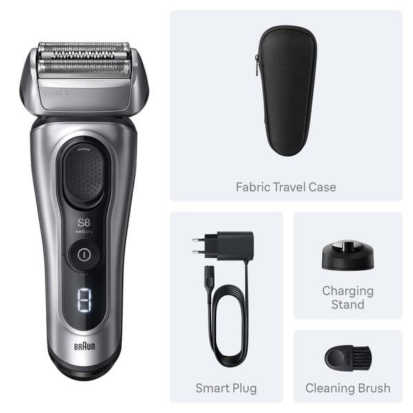 Braun Series 8, 8617S -Wet&Dry -SensoAdapt rakapparat med SmartCare-station