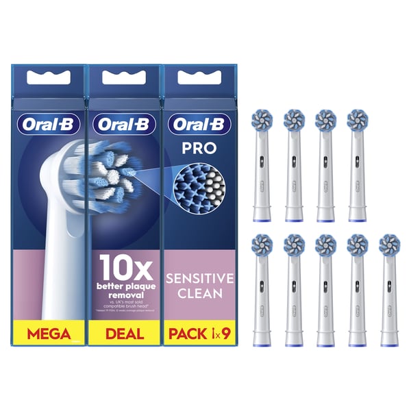 Oral-B Pro Sensitive Clean -utbytbara borstar, 9 st