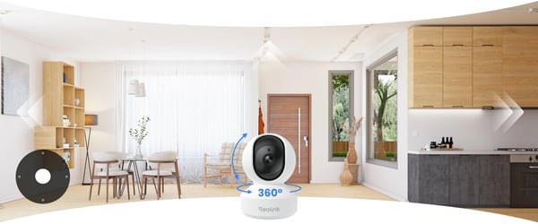 Reolink E1 Pro AI 5MP PT Auto Tracking WiFi övervakningskamera för inomhusbruk