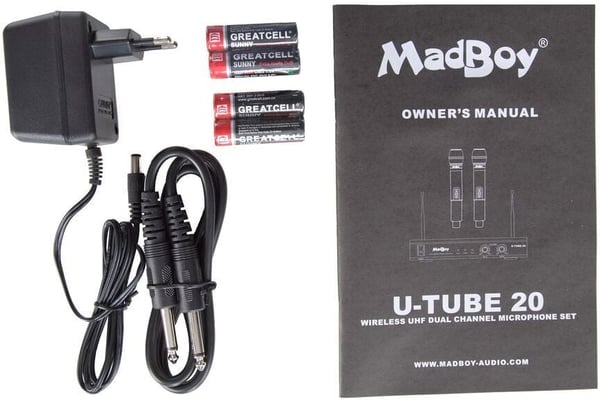 MadBoy U-Tube 20 - trådlöst karaoke mikrofonpar